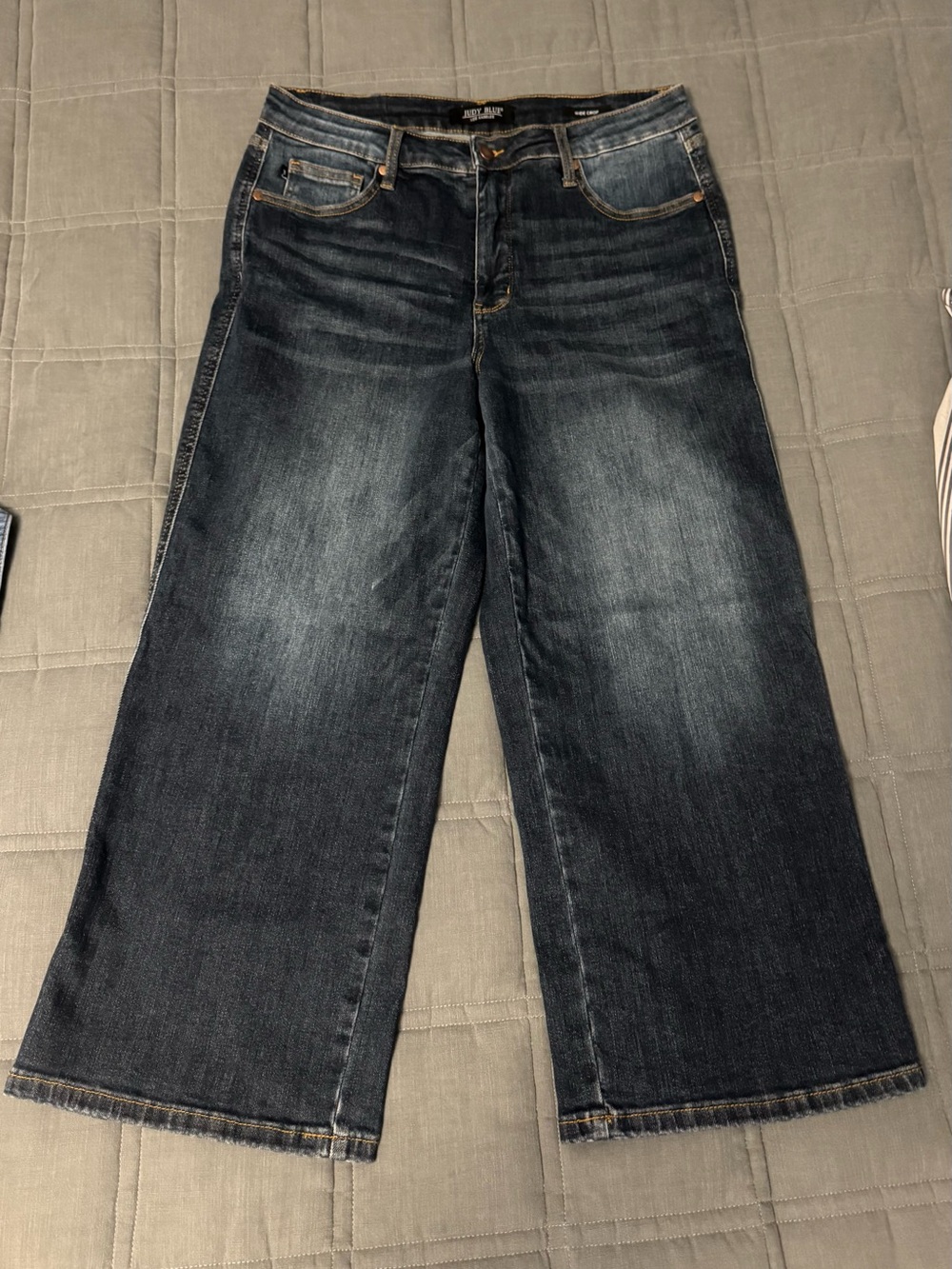 Judy Blue Dark Blue Wide-Leg Jeans